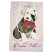 オールドイングリッシュシープドッグハートママ ミディアムペーパーバッグ (裏面)