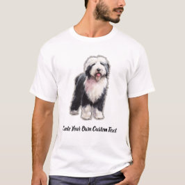 オールドイングリッシュシープドッグ オリジナルテキスト Tシャツ
