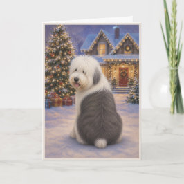 オールドイングリッシュシープドッグ クリスマスカード カード