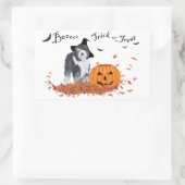 オールドイングリッシュシープドッグ ハロウィン 長方形シール (バッグ)