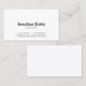 オールドイングリッシュスタイルノスタルジックルックプロフェッショナルシック 名刺 (正面/裏面)