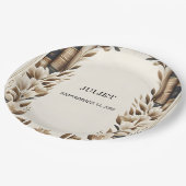 オールドイングリッシュレトロブッククラブカバーブライダルシャワー ペーパープレート (アングル)