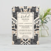 オールドイングリッシュレトロブッククラブカバーブライダルシャワー 招待状 (スタンド正面)