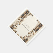 オールドイングリッシュレトロブッククラブカバー ブライダルシャワー スタンダードカクテルナプキン (角)