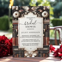 オールドイングリッシュレトロブッククラブカバー ブライダルシャワー