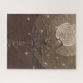 オールドウィザードツリームーン&スターズ抽象芸術B ジグソーパズル (横)