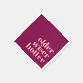 オールドウィザーホターはっきりしたパープルピンク誕生日 スタンダードカクテルナプキン (角)