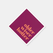 オールドウィザーホッタパープルはっきりしたオレンジ誕生日 スタンダードカクテルナプキン (角)