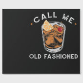 オールドウィスキー飲みカファッションドクテルと呼ぶ ラッピングペーパー (フラット)