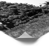 オールドウィンドミル白黒フォトファーマハウスアート ポスター (角)