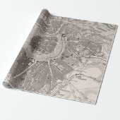 オールドウィーンオーストリアの地図（1849年）ヴィンテージウィーンシティ ラッピングペーパー (アンロールド)