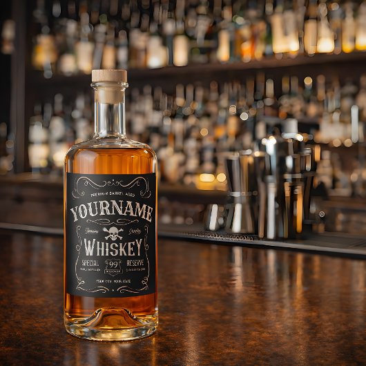 オールドウイスキーパーソナライズされたレーベルヴィンテージバー リキュールボトルラベル