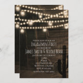 オールドウェスタン素朴サロ結婚ーン婚約 招待状 (正面/裏面)