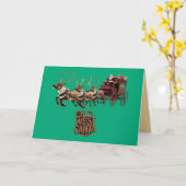 オールドウェストのサンタ カード (黄色い花)