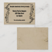 オールドウェストインスパイア披露宴カード エンクロージャーカード (正面/裏面)