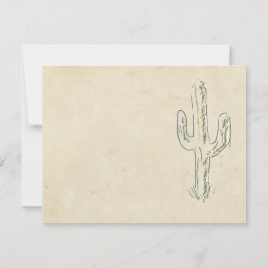 オールドウェストカクタスウエスタンサンキューノーツ 招待状 (裏面)