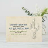 オールドウェストカクタスウエスタン結婚式招待状 招待状 (スタンド正面)