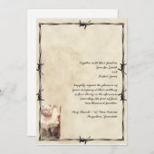 オールドウェストブーツアンドブーケツ結婚式招待状 招待状 (正面/裏面)