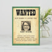 オールドウェスト指名手配ポスター女子🤠50誕生日 招待状 (スタンド正面)