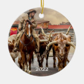 オールドウェスト、フォートワース、テキサス州セラミックオーナメント セラミックオーナメント (正面)