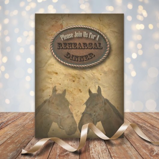 オールドウエスタンカウボーイカントリーリハーサルディナー招待状 招待状