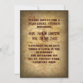 オールドウエスタンカウボーイカントリーリハーサルディナー招待状 招待状 (裏面)