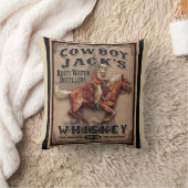 オールドウエストカウボーイウィスキー枕 クッション (ブランケット)