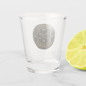 オールドウエストカウボーイ素朴ロゴパーソナライズされたGroomsmen ショットグラス (裏面)