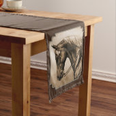 オールドウエストクォーターホースセピアブラウン ミディアムテーブルランナー (インサイチュ)