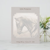 オールドウエストクォーターホースセピアブラウン レターヘッド (スタンド正面)