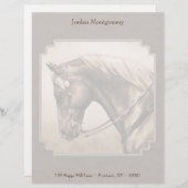 オールドウエストクォーターホースセピアブラウン レターヘッド (正面/裏面)