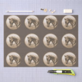 オールドウエストクォーターホースセピアブラウン 薄葉紙 (クラフト)