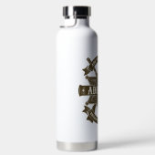 オールドウエストシェリフ副ライフルパーソナライズされたバッジ ウォーターボトル (右面)