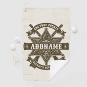 オールドウエストシェリフ副ライフルパーソナライズされたバッジ ゴルフタオル (インサイチュ)