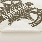 オールドウエストシェリフ副ライフルパーソナライズされたバッジ シェルパブランケット (3/4)