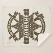 オールドウエストシェリフ副ライフルパーソナライズされたバッジ シェルパブランケット (正面(横))