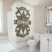 オールドウエストシェリフ副ライフルパーソナライズされたバッジ シャワーカーテン (インサイチュ)