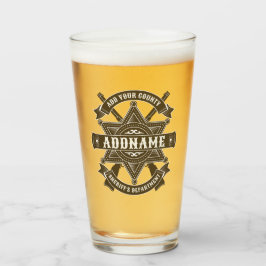 オールドウエストシェリフ副ライフルパーソナライズされたバッジ タンブラーグラス