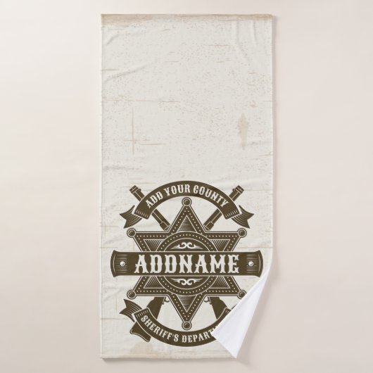 オールドウエストシェリフ副ライフルパーソナライズされたバッジ バスタオルセット (バスタオル)