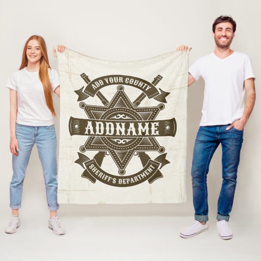 オールドウエストシェリフ副ライフルパーソナライズされたバッジ フリースブランケット (インサイチュ)