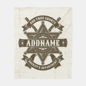 オールドウエストシェリフ副ライフルパーソナライズされたバッジ フリースブランケット (正面)