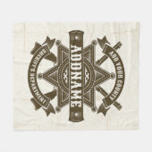 オールドウエストシェリフ副ライフルパーソナライズされたバッジ フリースブランケット (正面(横))