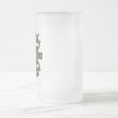 オールドウエストシェリフ副ライフルパーソナライズされたバッジ フロストグラスビールジョッキ (中央)