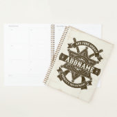 オールドウエストシェリフ副ライフルパーソナライズされたバッジ プランナー手帳 (ディスプレー)