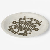 オールドウエストシェリフ副ライフルパーソナライズされたバッジ ペーパープレート (アングル)