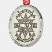 オールドウエストシェリフ副ライフルパーソナライズされたバッジ メタルオーナメント (左)