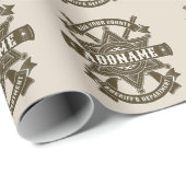 オールドウエストシェリフ副ライフルパーソナライズされたバッジ ラッピングペーパー (ロールコーナー)