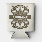 オールドウエストシェリフ副ライフルパーソナライズされたバッジ 缶クーラー (正面)