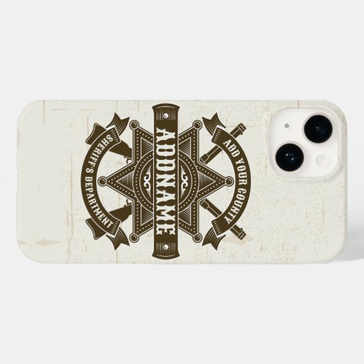 オールドウエストシェリフ副ライフルパーソナライズされたバッジ Case-Mate iPhoneケース (裏面 (横))