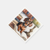 オールドウォーター色ダックスシュント スタンダードカクテルナプキン (角)